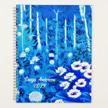 Fantasy Forest with Flowers and Birds