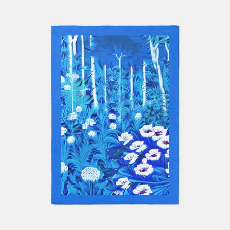 Fantasy Forest With Flowers And Birds Rug