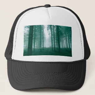Fantasy forest with fog in Green Trucker Hat