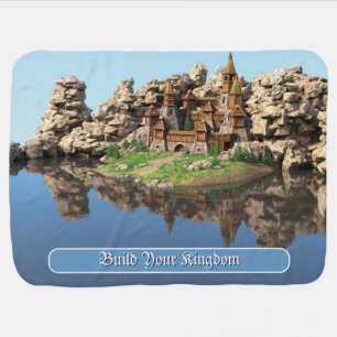 Fantasy Fortress Motivational Quote Art Baby Blanket
