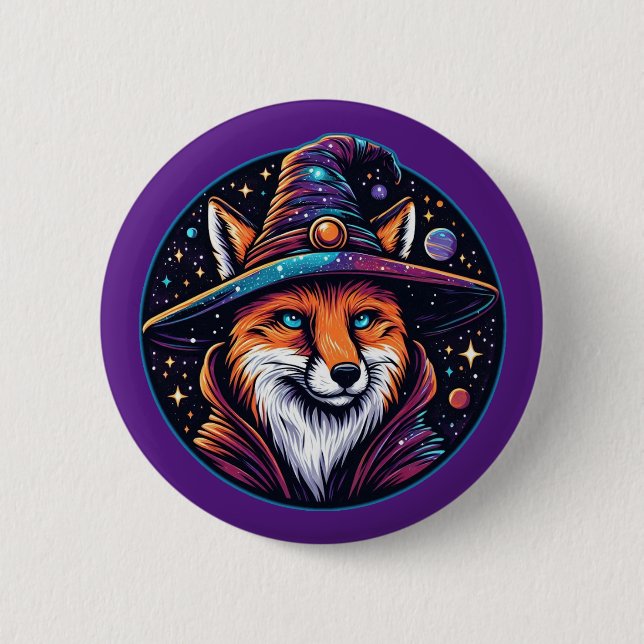 Fantasy Fox - Celestial Wizard Button (Front)