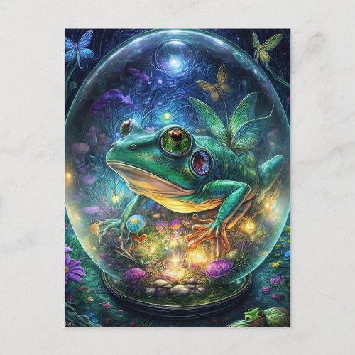 Fantasy Frog Terrainium Postcard