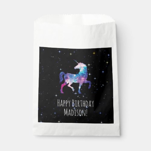 Fantasy Galaxy Unicorn Favor Bag