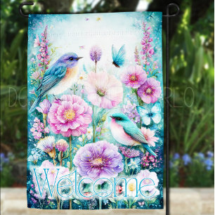 Fantasy Garden Flag, Fantasy Birds Garden Flag
