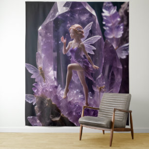 Fantasy Garden Jewel Amethyst Fairy Backdrop