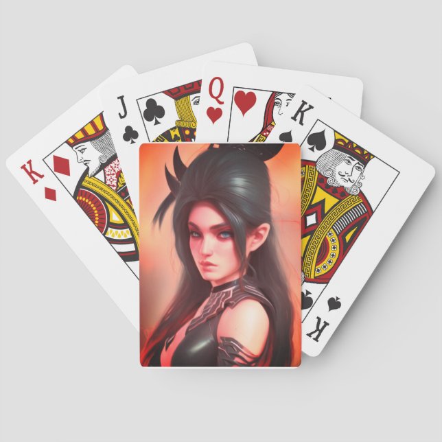 Fantasy girl poker cards (Back)