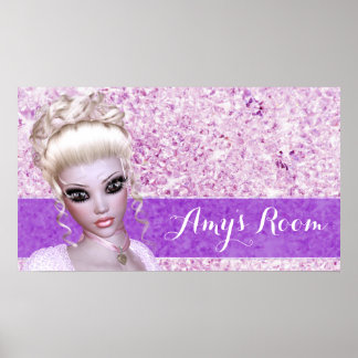 Fantasy Girly Blond Diamond Girl Poster