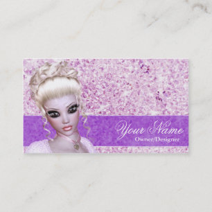 Fantasy Girly Blonde Diamond Girl Business Card