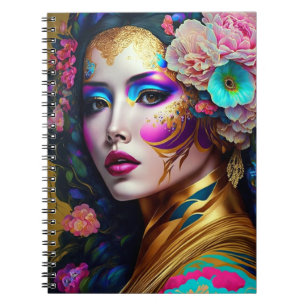 Fantasy Glam Woman Pop Art Notebook