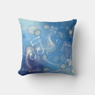 Fantasy Glass Music Notes American MoJo Throw Pillow