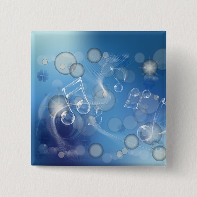 Fantasy Glass Music Notes Button (Front)