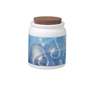 Fantasy Glass Music Notes Candy Jar