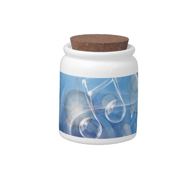 Fantasy Glass Music Notes Candy Jar (Left)