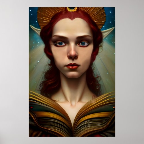 Fantasy Goddess of the Elves AI Poster