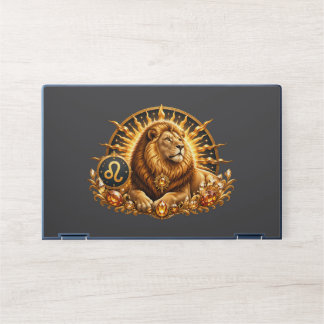 Fantasy Gold Gray Zodiac Sign Leo HP Laptop Skin