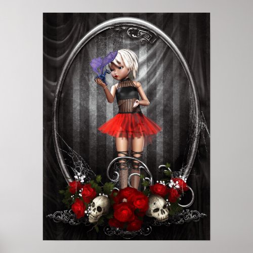 fantasy goth doll girl poster