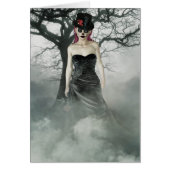 Fantasy goth female greeting card (Front)