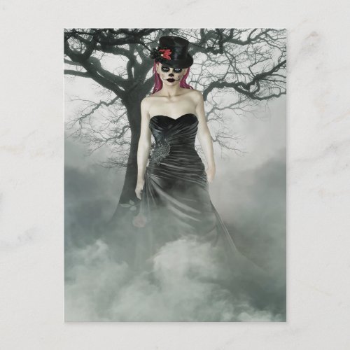 Fantasy goth female postcard