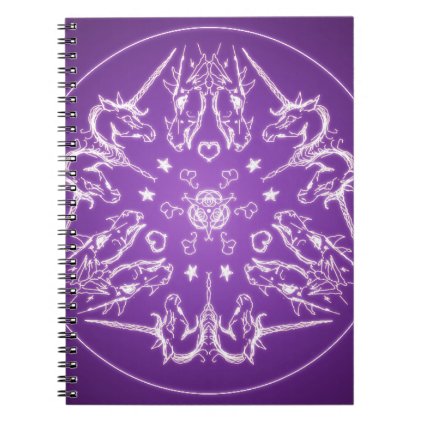 Fantasy Goth Mandala Unicorn Dragon Crystal Ball Notebook