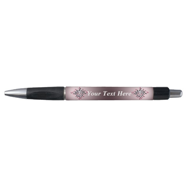 Fantasy Gothic Black Pink Sun Goddess Face Pen (Front)