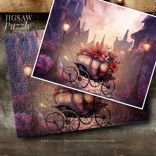 Fantasy Gothic Fairy Vintage Medieval Landscape Jigsaw Puzzle