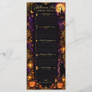 Fantasy Gothic Halloween Drink Menu