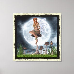 Fantasy Gothic Toadstool Faerie 3 Canvas Print
