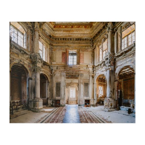 Fantasy Grand Entry of Abandoned French Chateau Acrylic Print