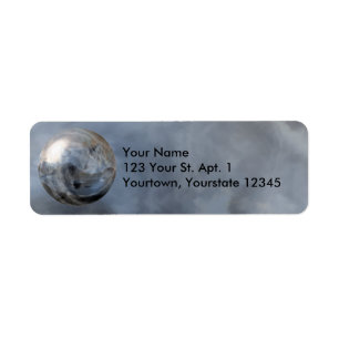 Fantasy Gray Wolf Crystal Ball Magic Animal Label