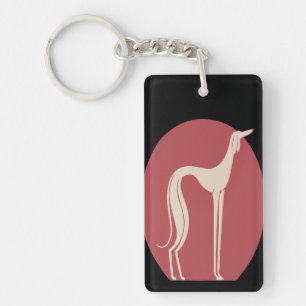 Fantasy Greyhound 1928 for Dog Lovers Keychain