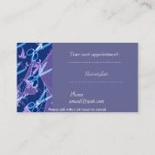 Fantasy Hair Cutting Scissors Purple Appointment Card (Back)