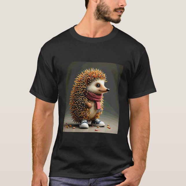 Fantasy Hedgehog Sharp Needles T-Shirt (Front)