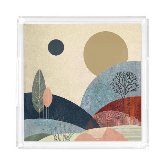 Fantasy Hills Landscape Acrylic Tray (Front)