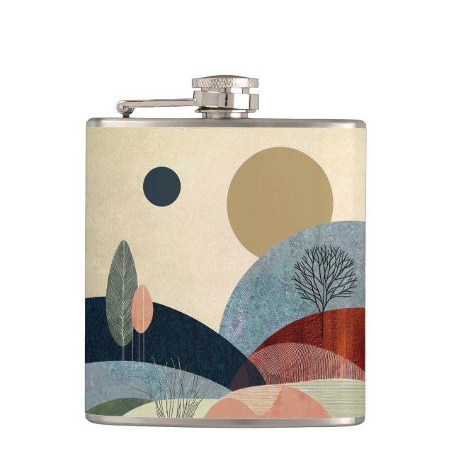 Fantasy Hills Landscape Flask (Front)