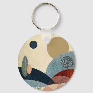 Fantasy Hills Landscape Keychain