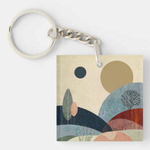 Fantasy Hills Landscape Keychain