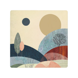 Fantasy Hills Landscape Metal Print
