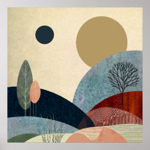 Fantasy Hills Landscape Poster