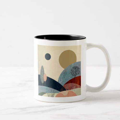 Fantasy Hills Landscape Two_Tone Coffee Mug