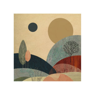 Fantasy Hills Landscape Wood Wall Art