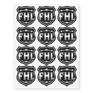Fantasy Hockey League Shield -- FHL Logo Temporary Tattoos