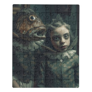 Fantasy Horror Fish Twins Jigsaw Puzzle