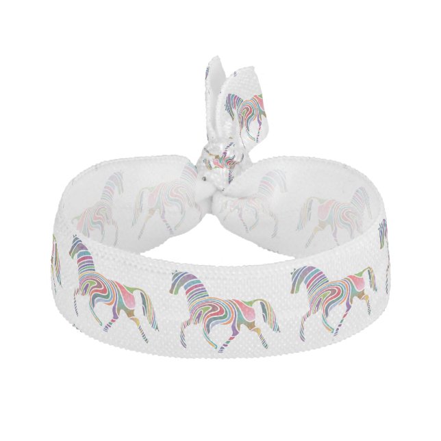 Fantasy Horse Animal Print Ribbon Hair Tie (Front)