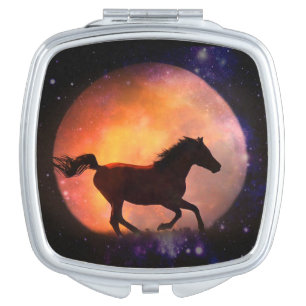Fantasy Horse Mirror Purse Compact