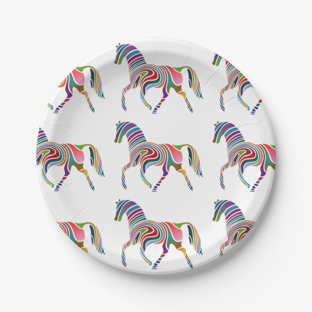Fantasy Horse Party Paper Plates (Front)