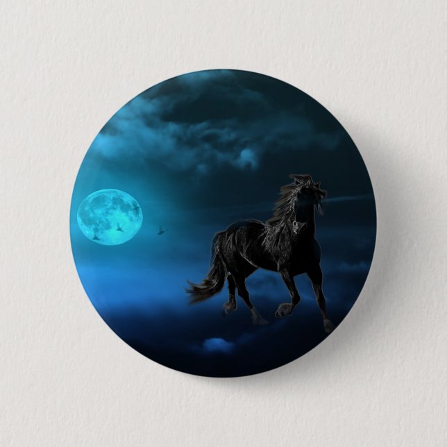 Fantasy horse pinback button (Front)