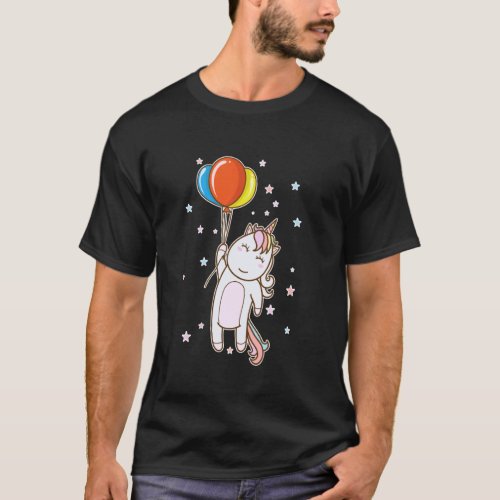 fantasy Horse Unicorn with Balloons T-Shirt