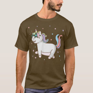 Fantasy Horse Unicorn with Star Glasses T-Shirt