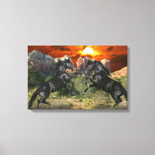 Fantasy Horses: Black Magic Canvas Print