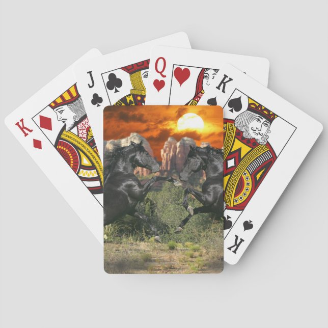 Fantasy Horses: Black Magic Poker Cards (Back)